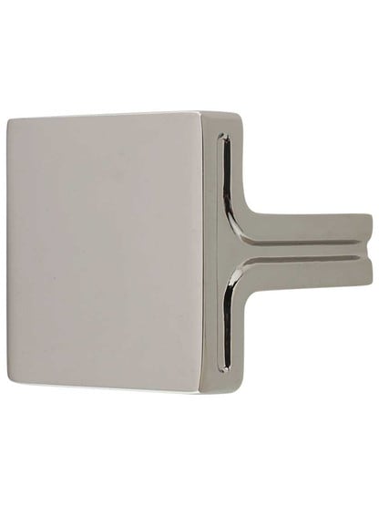 Anwick Cabinet Knob - 1-1/8 inch Square in Polished Nickel.